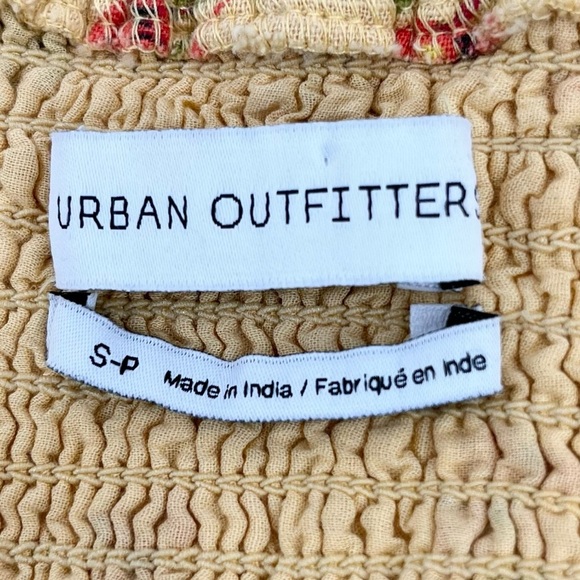 Urban Outfitters Magpie Yellow Cherry Off The Shoulder Cotton Mini Dress - Picture 10 of 12